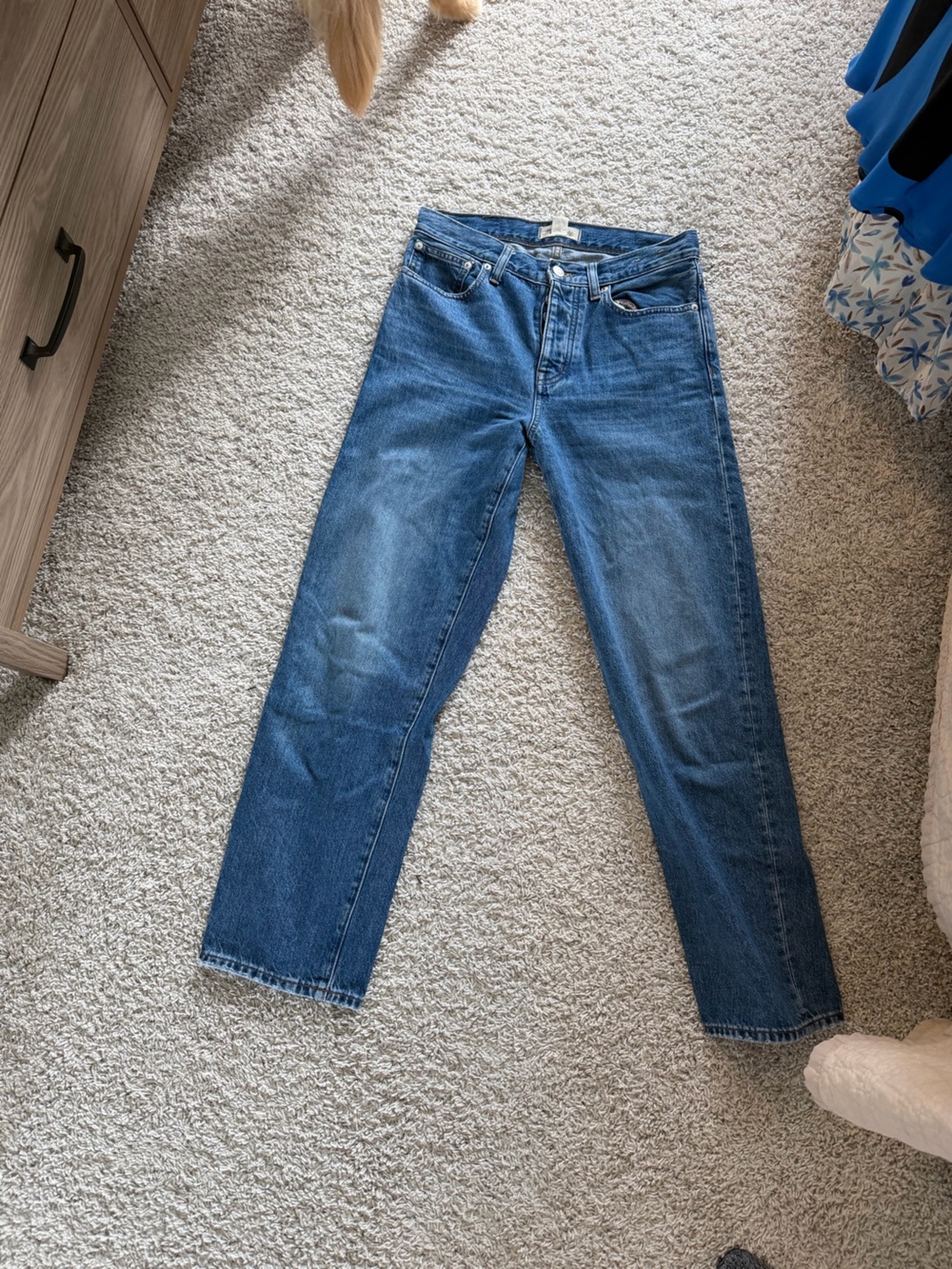 Madewell low slung straight jeans